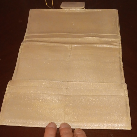 BVLGARI PINK CANVAS AND LEATHER LONG TRIFOLD WALLET - Picture 9 of 16